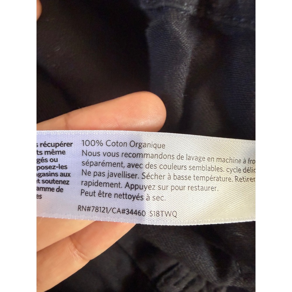 Eileen Fisher Black Organic Cotton Lantern Pants Womens XL Elastic Waist Tapered - Picture 4 of 8